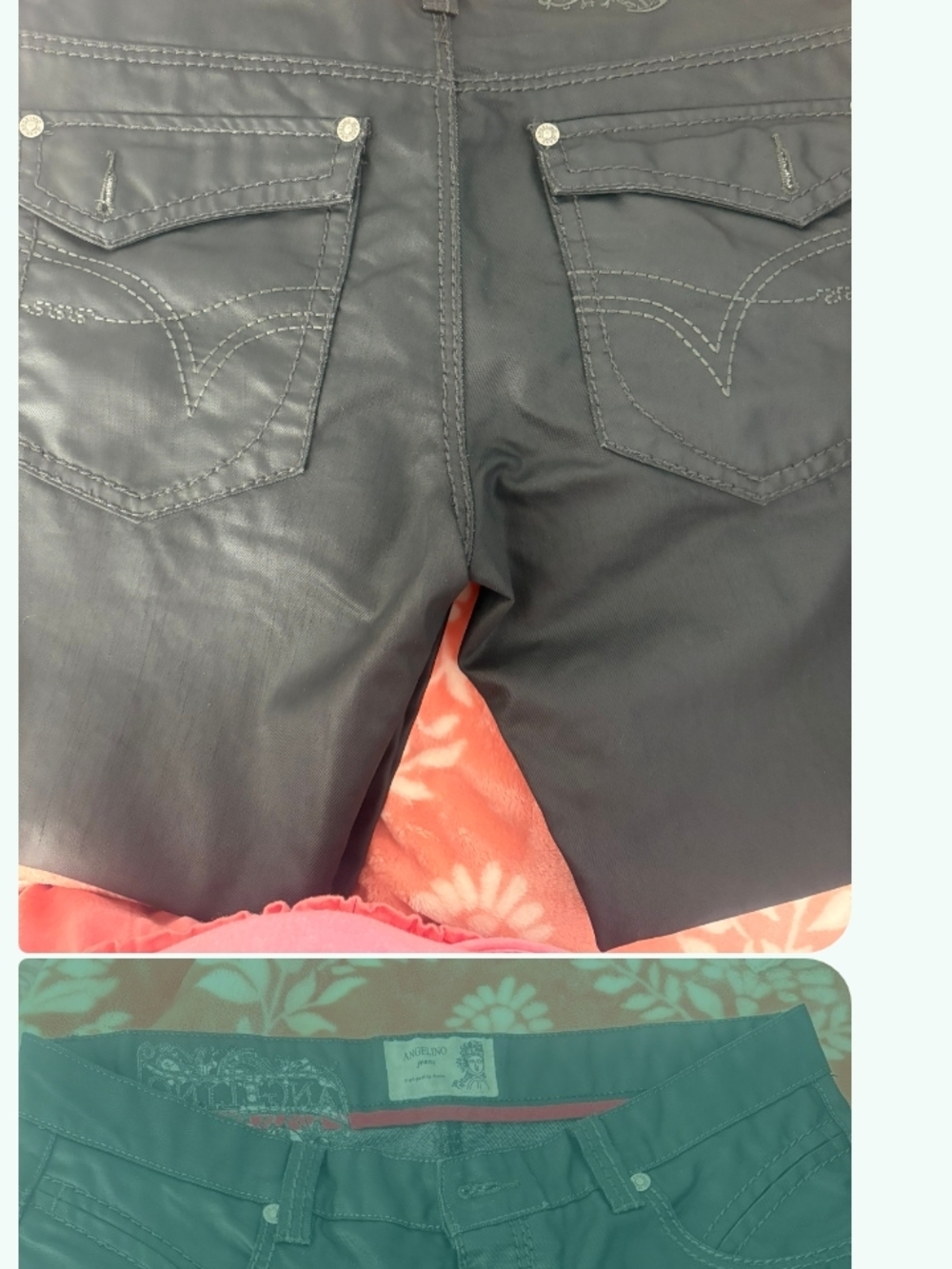 Last Chance Angelina Men's Skinny Jeans in Charcoal Black - Picture 5 of 5